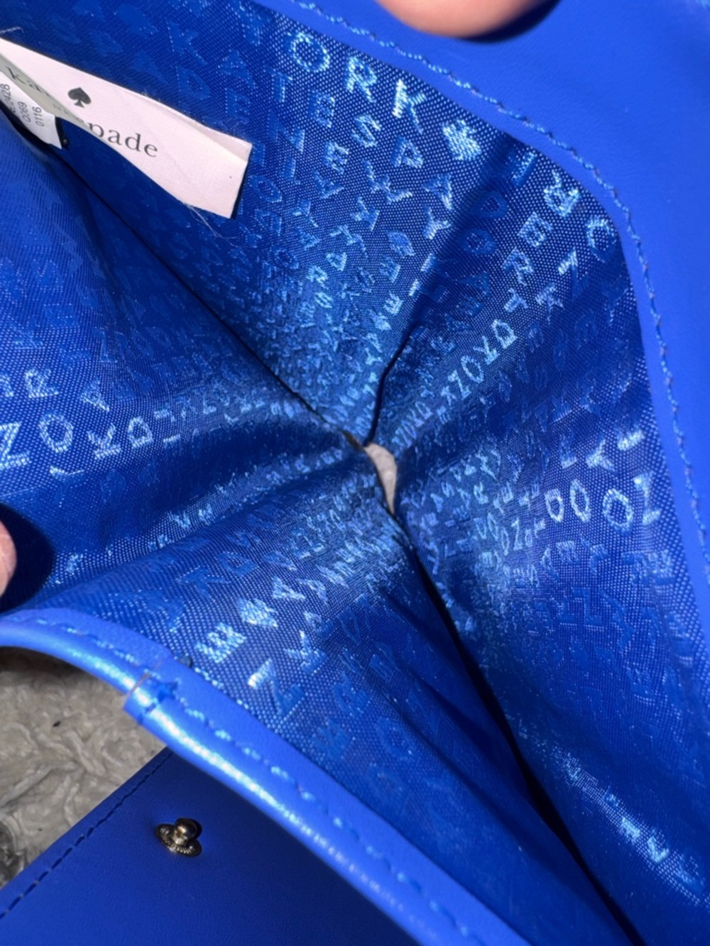 kate spade Blue Pebbled Leather Continental Wallet - Picture 6 of 6